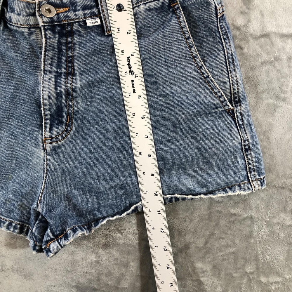 Vintage Calvin Klein Jeans Denim Shorts Juniors 9 28W Blue Cutoff Relaxed Y2K - Picture 5 of 16